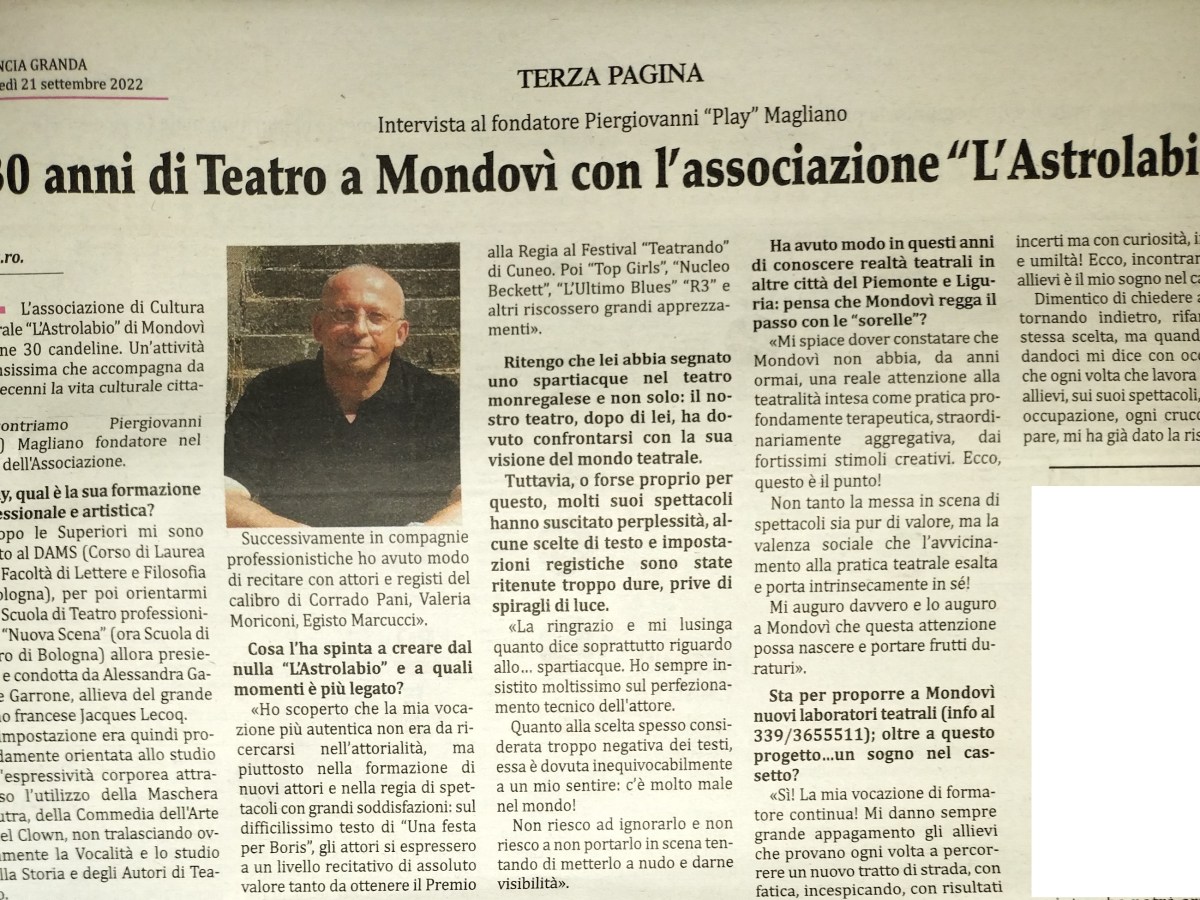 Intervista a Play&nbsp;Magliano